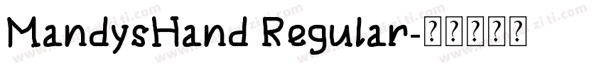 MandysHand Regular字体转换